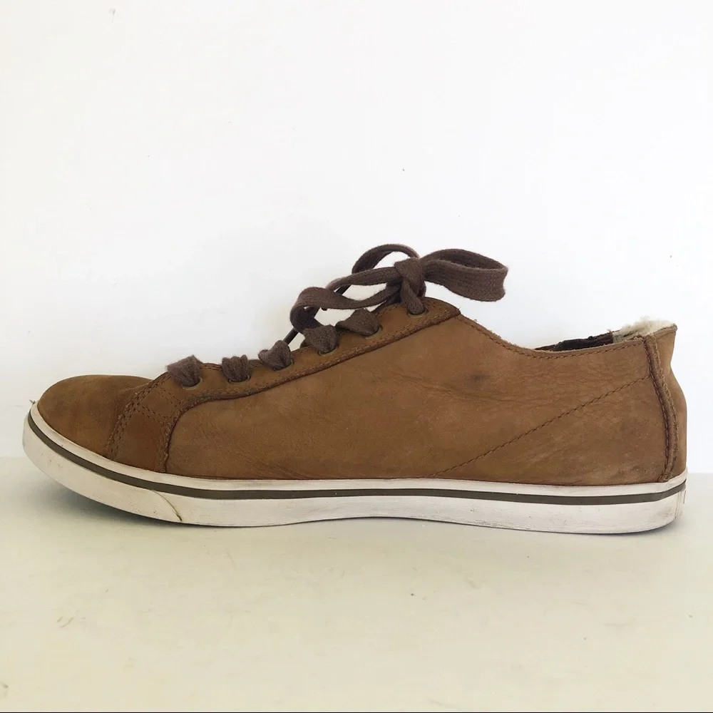 UGG Vanowen Nubuck Leather Lace Up Brown Shoes Sneakers - Picture 6 of 13